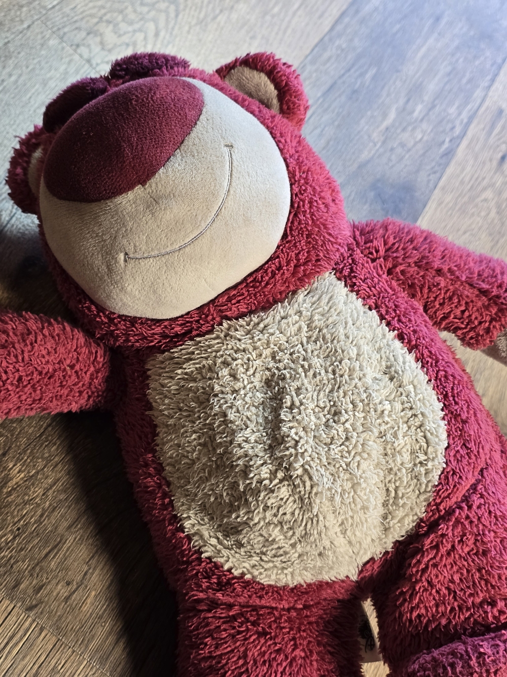 Disney Pink and Cream Lotso Plush Bear Stuffed Toy - Picture 6 of 9